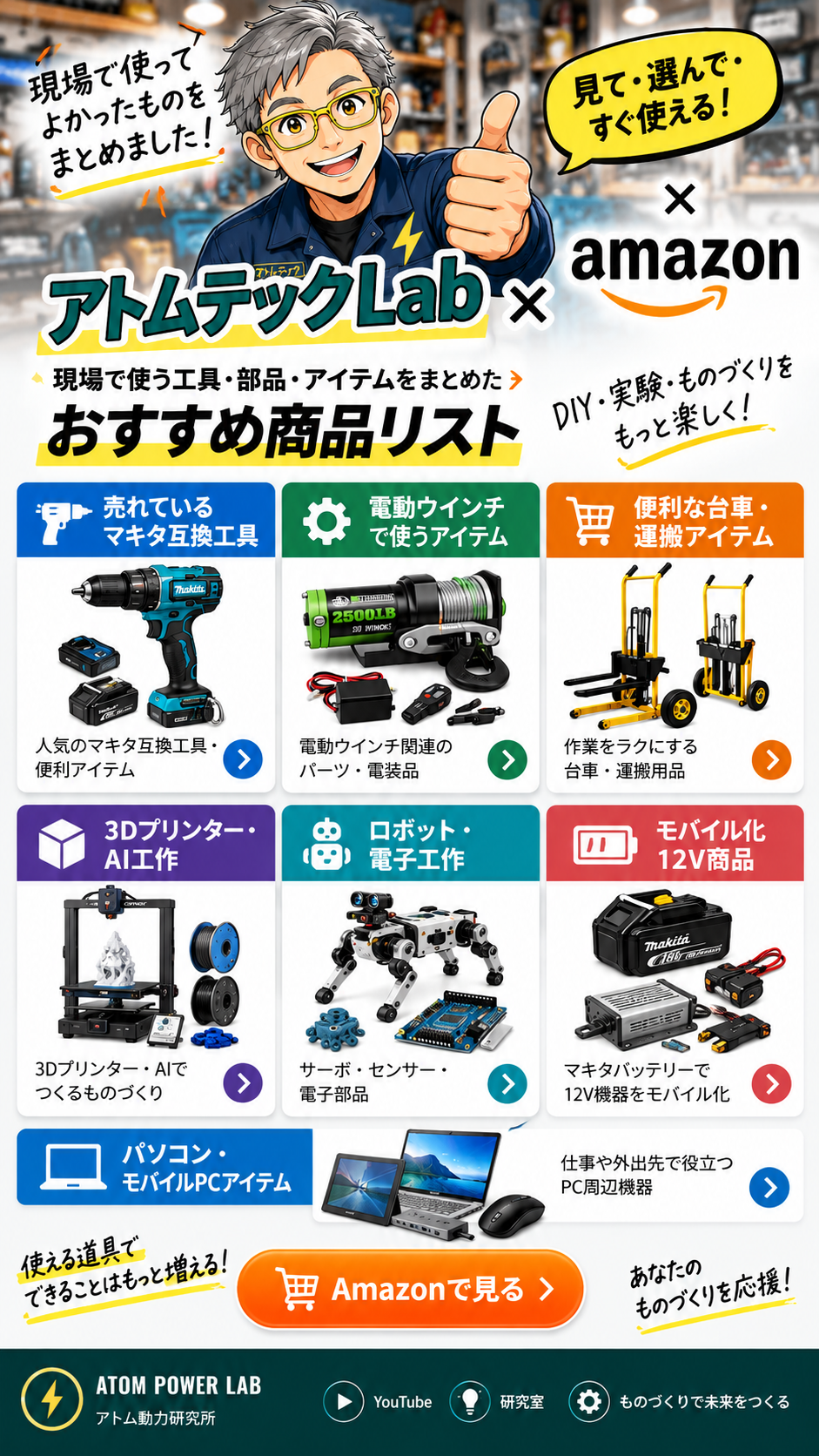 アトムテック 街の電器屋のおすすめ工具 — Amazonストアを見る